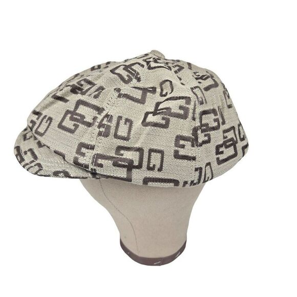 NEW Guess Retro Beige Newsboy Cap Hat G Logo - Picture 1 of 6